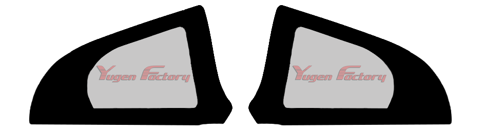 Nissan 350Z Thermoformed Polycarbonate Rear Quarter Window Set