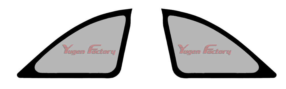 Nissan Skyline R33 Coupe Thermoformed Polycarbonate Rear Quarter Window Set