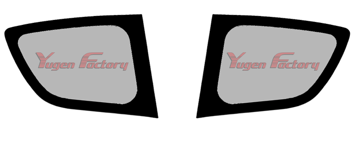 Mazda RX8 Thermoformed Polycarbonate Rear Quarter Window Set