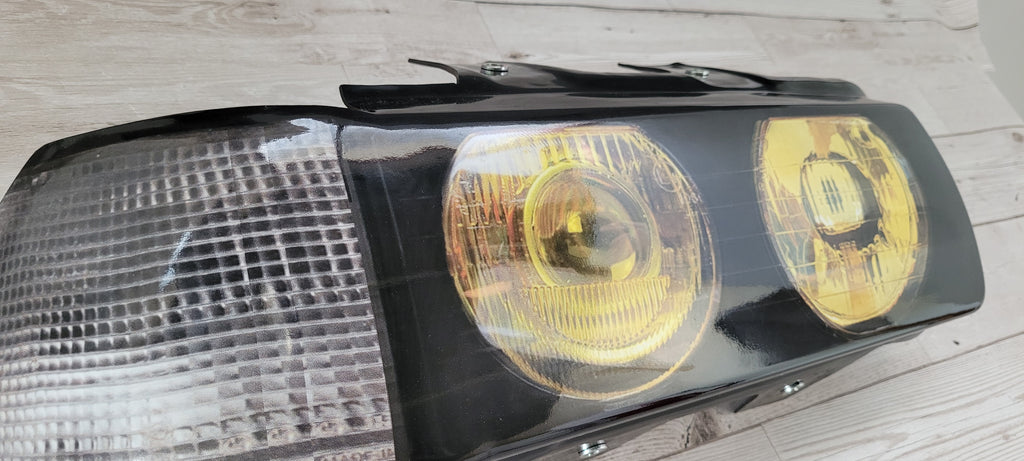 3D French Yellow Stickers for BMW E36 Headlight Blanks Saloon/Coupe/Compact