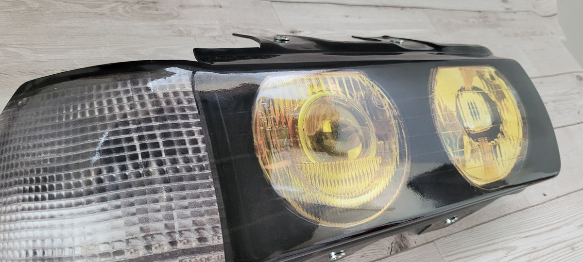 3D French Yellow Stickers for BMW E36 Headlight Blanks Saloon/Coupe/Compact