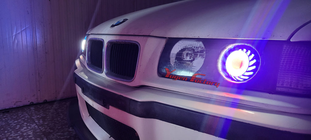 BMW E36 Headlight Blanks with LED Projector Lights