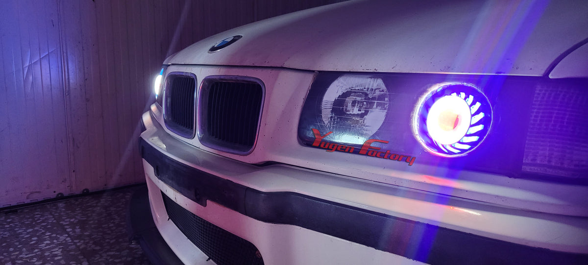 BMW E36 Headlight Blanks with LED Projector Lights