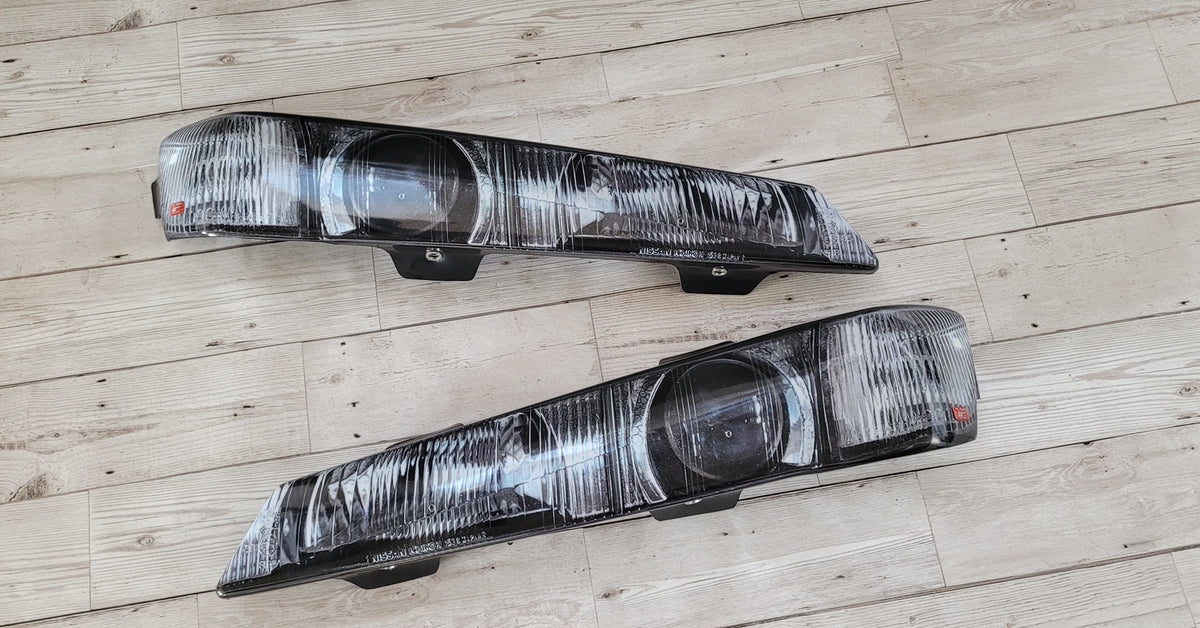 Nissan Silvia S14 Kouki Headlight Blanks with 3D Stickers