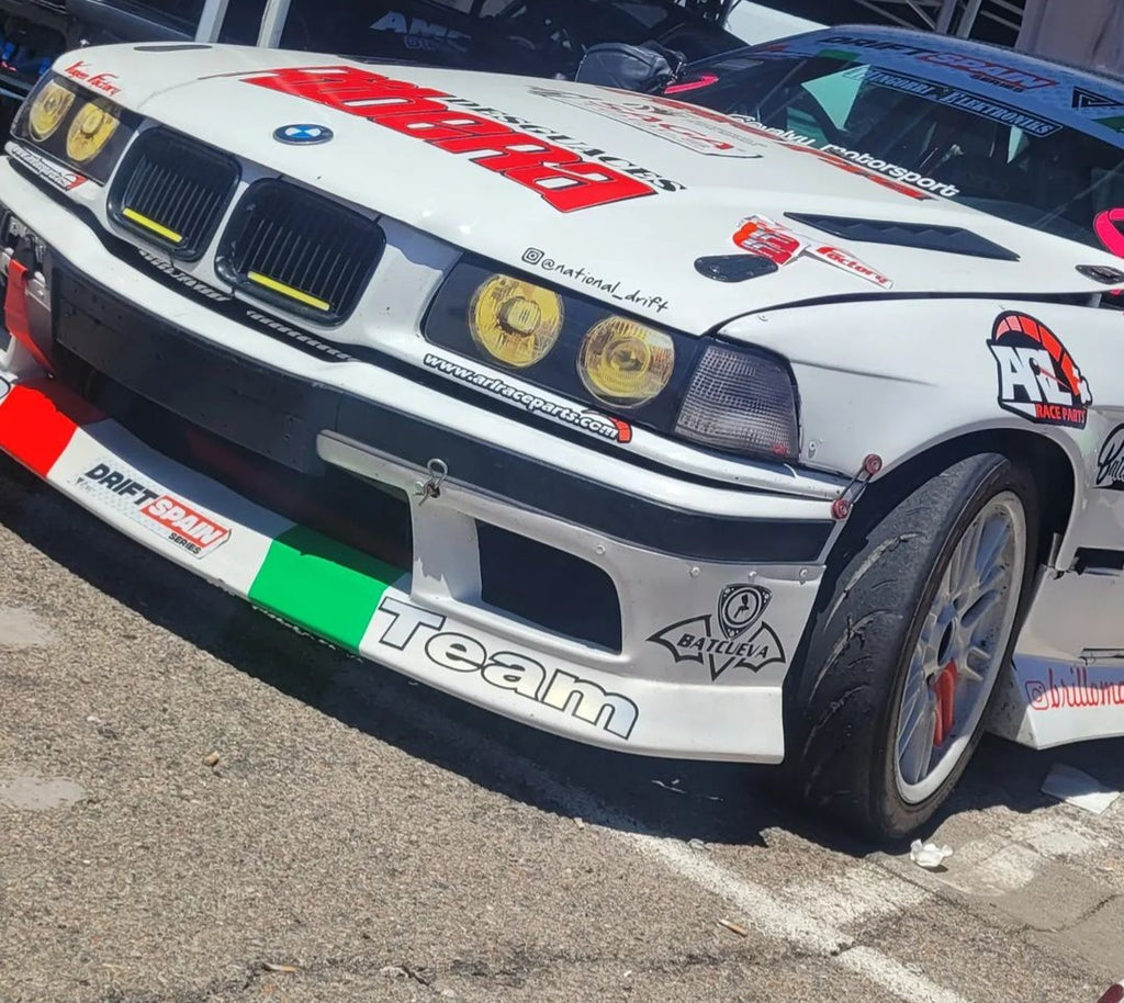 BMW E36 Saloon Headlight Blanks with "French Yellow" 3D Stickers