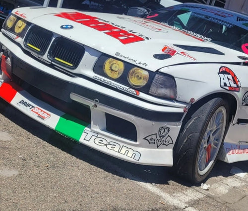 BMW E36 Coupe Headlight Blanks with "French Yellow" 3D Stickers