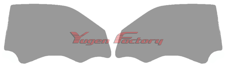 Nissan Skyline R33 Coupe Thermoformed Polycarbonate Front Door Windows